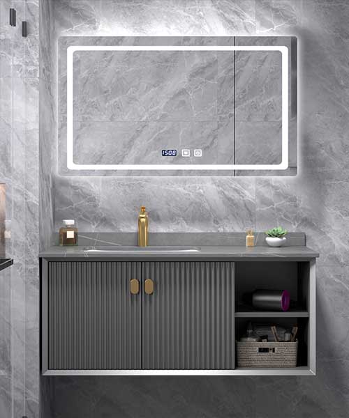 Grey Solid Surface Vanity